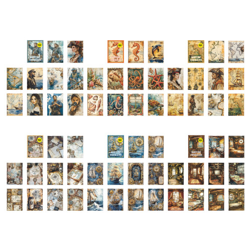 Seafaring Stimulated Art Paper 10 Sheets-5 Deep Sea creatures 1