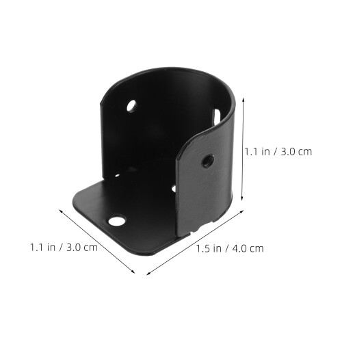 8Pcs Black Metal Rod Bracket Replacement for Closet Drapery Hardware 1