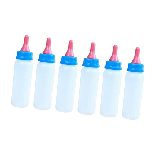 Extended Nozzle Animal Nursing Bottles 6 Pack Durable-250