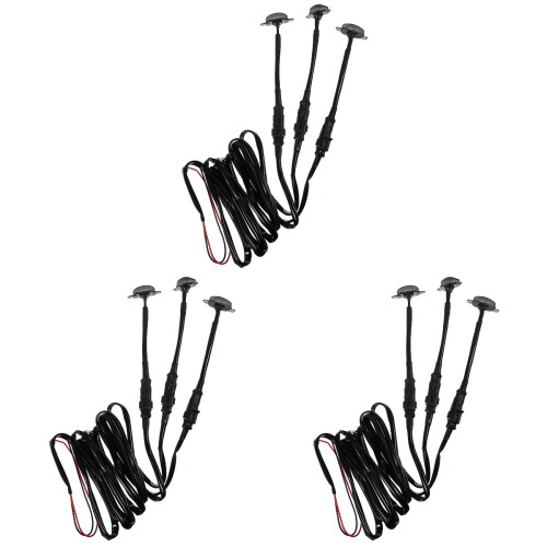 9Sets High-Intensity Waterproof Car Warning Strobe Lights Black 1
