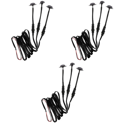 9Sets High-Intensity Waterproof Car Warning Strobe Lights Black 2