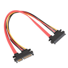 SATA22PM/F22P 22-poliges Daten- und Stromkabel 1ft Schwarz