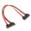 SATA 22pin Data/Power Combo Cable 1ft M/F PVC 1
