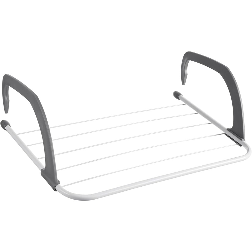 - 5 Bar Radiator Airer White Folding Compact Indoor Clothes Drying Rack Energy Efficient Space Saving Laundry Hanger For Home Use - Image 2