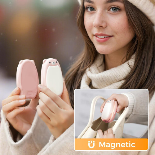 Double Magnetic Hand Warmers 2000mAh Rechargeable- Black 1