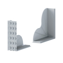 Pair Of Smooth elastomer Water Guards For Shower Fast-grey
