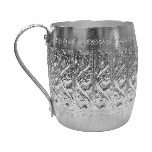 Artistic Thai Style Metal Cup With Excellent Chilling-silver 1