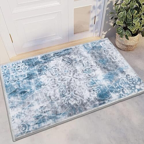 HEBE washable area rug non-slip 2 ft x 3 ft