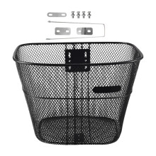 Cesta para bicicleta Amleso, cesta de carga metálica universal plegable