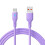 66W USB Type-C Fast Charging Cable for Mobile Phones - Silicone Data Cord Purple 1