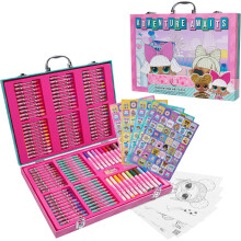 L.O.L. Surprise! 130-Piece Kids Art Set with Travel Case - Pink, age 4+