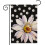 Bandeira de jardim preta e branca com crisântemo, 30x45 cm (12x18 polegadas), reversível 1