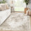 Vintage Boho Medaljon Tæppe Taupe 9x1,5 m 1