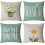 Set di 4 federe per cuscini Daisy in cotone e lino, 45x45 cm (18x18 pollici). 1