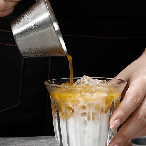 Misurino da caffè in acciaio inox con beccuccio e manico