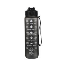 Garrafa de água à prova de vazamentos, livre de BPA, 946 ml (32 oz) com marcações de tempo.