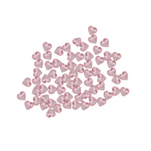 Akryl hjertedekorasjoner 1 cm assorterte farger 100 stk