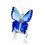 Kristály Pillangó Figura Kék5.5cm 1