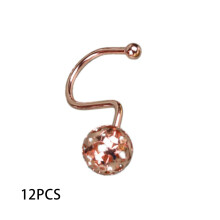 Kroker til dusjforheng i aluminium, 12 stk., sølvfarget