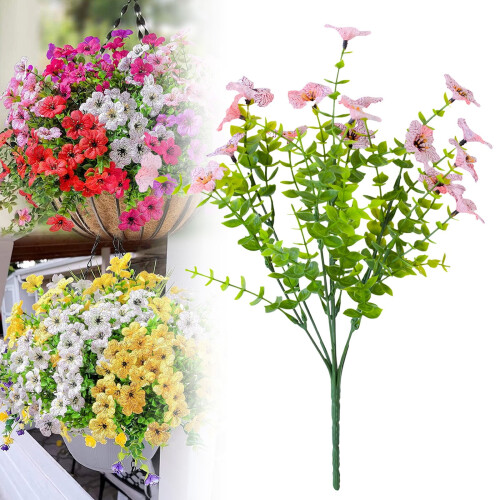Arisefrom Künstliche Gartenblumen – 7 Bündel, gemischt