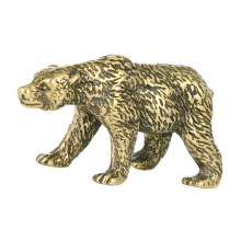 Starožitná mosazná figurka medvěda, vintage miniaturní socha