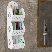 Étagère de rangement murale pour salle de bain, motif trèfle à quatre feuilles