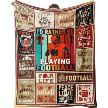Fußballdecke 127 x 152 cm für Jungen von 8-12 Jahren und Fans