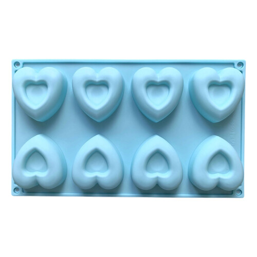 Heart-Shaped 8-Cavity Silicone Mold