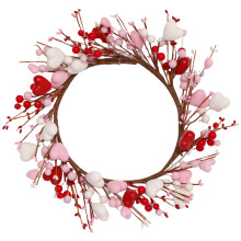 Guirlanda de flores artificiais rosa, 45-50 cm (18-20 polegadas)
