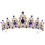 Brauttiara mit Strasssteinen, blaue Zinklegierung 1
