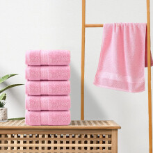 Baumwollwaschlappen, weich, saugfähig, rosa, 5-teilig