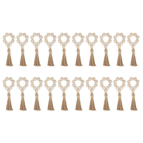 Ronds de serviette en bois pour décoration de table (20 pièces)