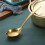 Cuchara de acero inoxidable 304 chapada en oro 1