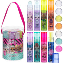 L.O.L. Surprise! Party Favors - 7PC Lip Gloss Canister with Bonus Stickers Party favor, age 5-15 years