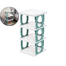 Zapatero plegable de 4 niveles – Plástico, 50x26x24cm