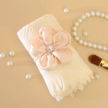 Ensemble de serviettes de toilette bohèmes en coton 30 x 14 pouces blanches