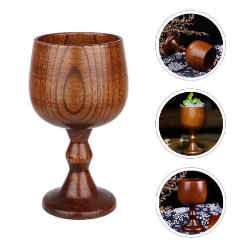 Conjunto de 1 taça de coquetel de madeira – 6x6x13cm