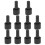 Oblate-Shape Nail Polish Bottle for Manicure 10Pcs Black Set 1