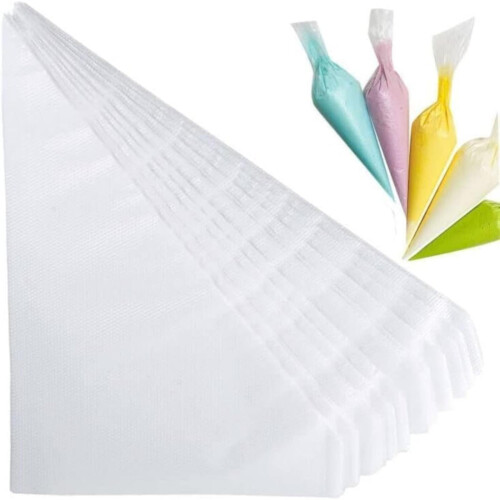Sacos de confeitar descartáveis de 8 polegadas (20 cm) - Pacote com 100 unidades