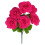 Buquê de rosas artificiais vermelhas de seda, 32 x 13 cm (12,6 x 5 polegadas) 1