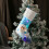 LED-Weihnachtsstrumpf, blauer Schneemann, 48 x 21 cm 1