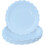 Hellblaue Pappteller mit gewelltem Rand, 23 cm (25er-Packung) 1