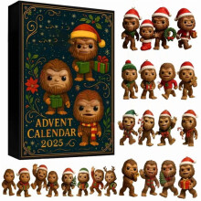 Calendrier de l'Avent Singe 2025 – Store suspendu en acrylique 2D
