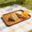Wood Grain Rectangular Serving Tray – Plastic, 1
