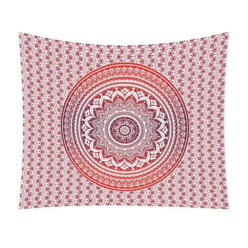 Intialainen mandala-seinävaate, polyesteriä, 150x130 cm