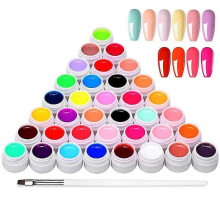 36 Colors UV Gel Nail Polish Set with Nail Brush Professional Manicure Kit