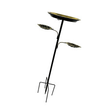 Grape Iron Outdoor Water Bowl With Detachable Base For Garden-1