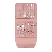 (Nail clipper b) 16Pcs Manicure Tool Kit Portable Nail Clippers Set With Ear Spoon Nail File Trimmer Eyebrow Scissors Dead Skin Removal Tool
