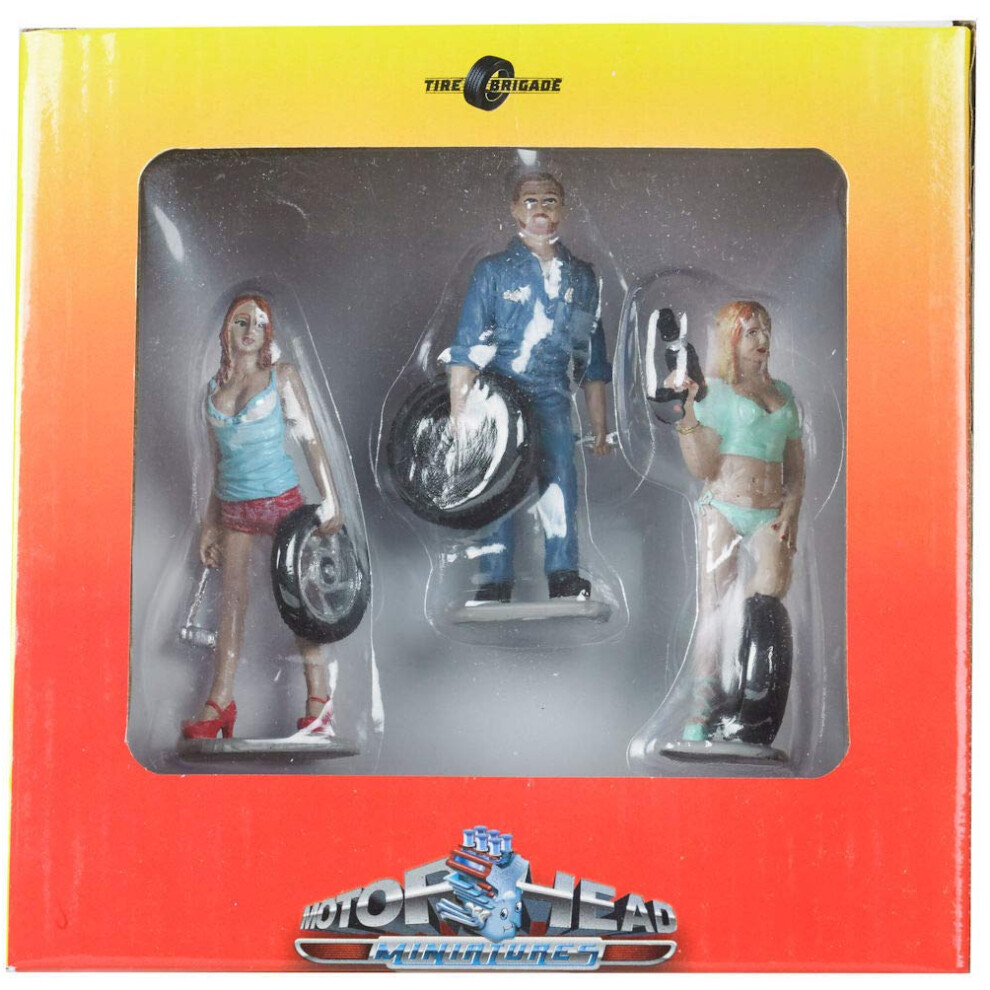 Photos - Action Figures / Transformers Motorhead Miniatures Michelle, Meg and Gary Tire Brigade 3 piece Figurine Set 1/24