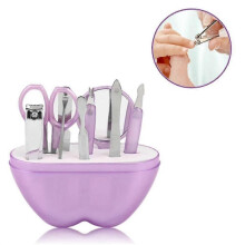 (Purple) Apple Nail Care Cutter Cuticle Clippers Pedicure Manicure Grooming Set